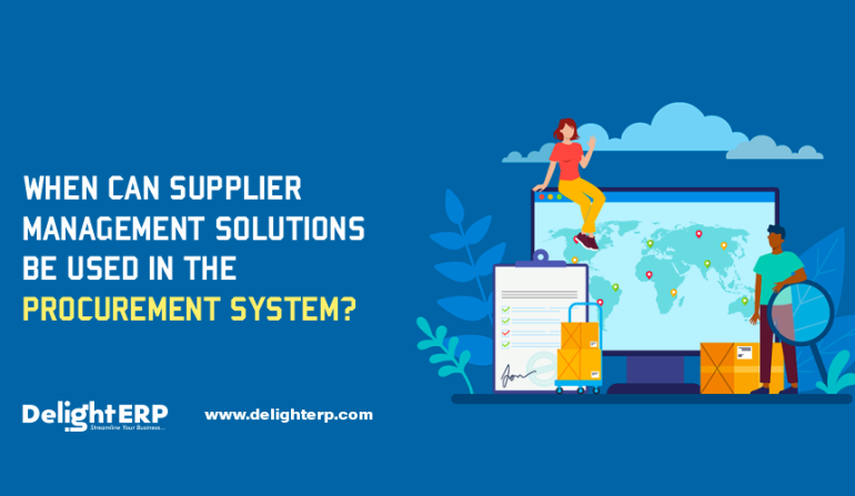 When can supplier management solutions be used in the procurement system?