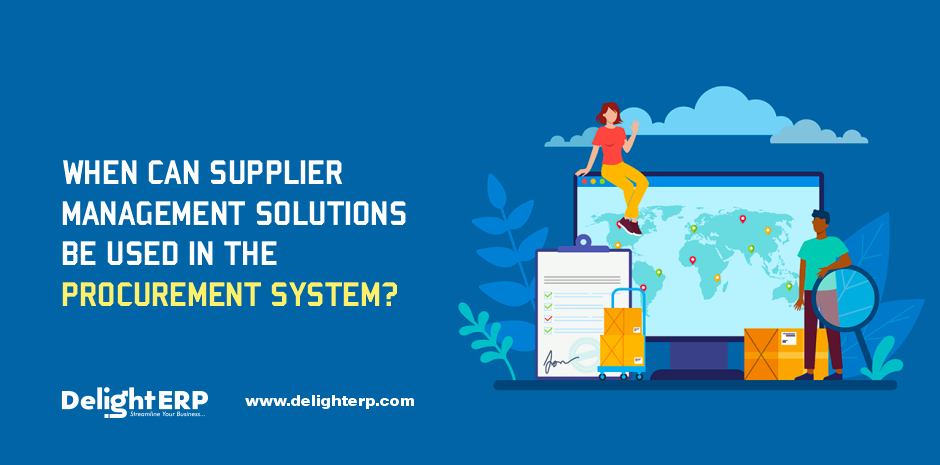When can supplier management solutions be used in the procurement system?