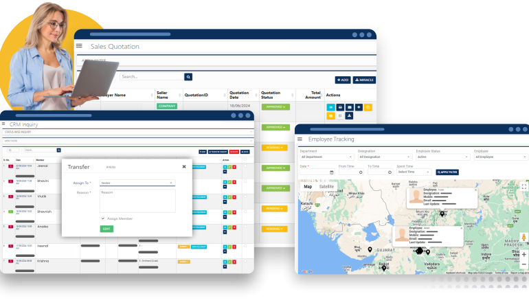 Best CRM Software, Sales Inquiry Software, Employee Live Location Tracking Software